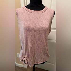 Bobeau Pink Sleeveless Tank Top with Relaxed Fit